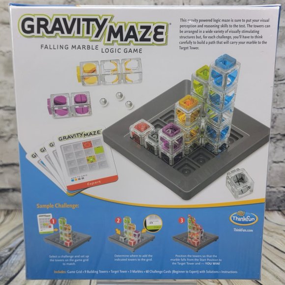 ThinkFun Gravity Maze Marble Run Brain Game Marble Logic Family Boys & Girls 8+ - Picture 2 of 6